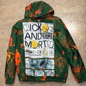 Members Only Rick and Morty Graphic Windbreaker
